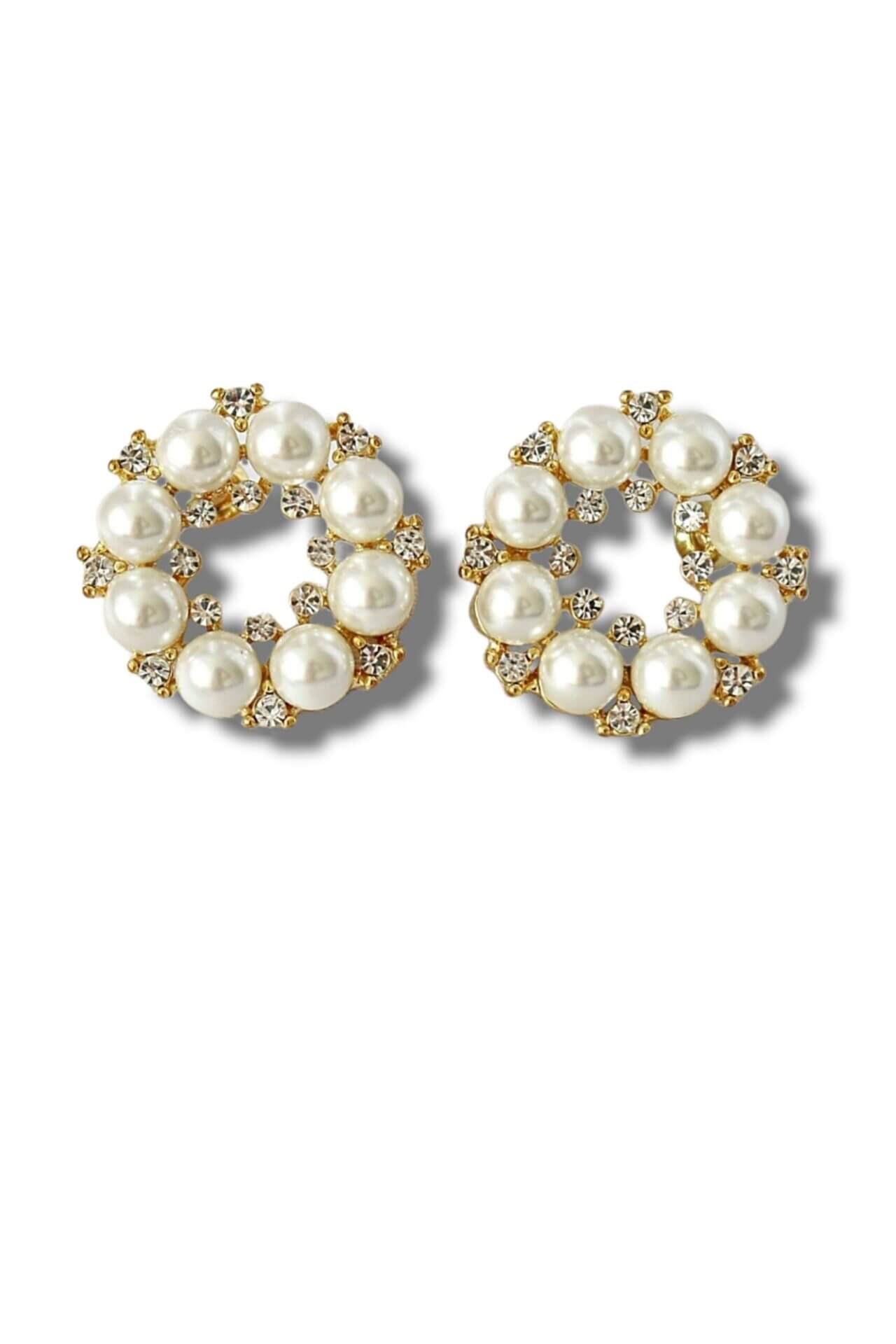 18 karat baroque pearl stud earrings