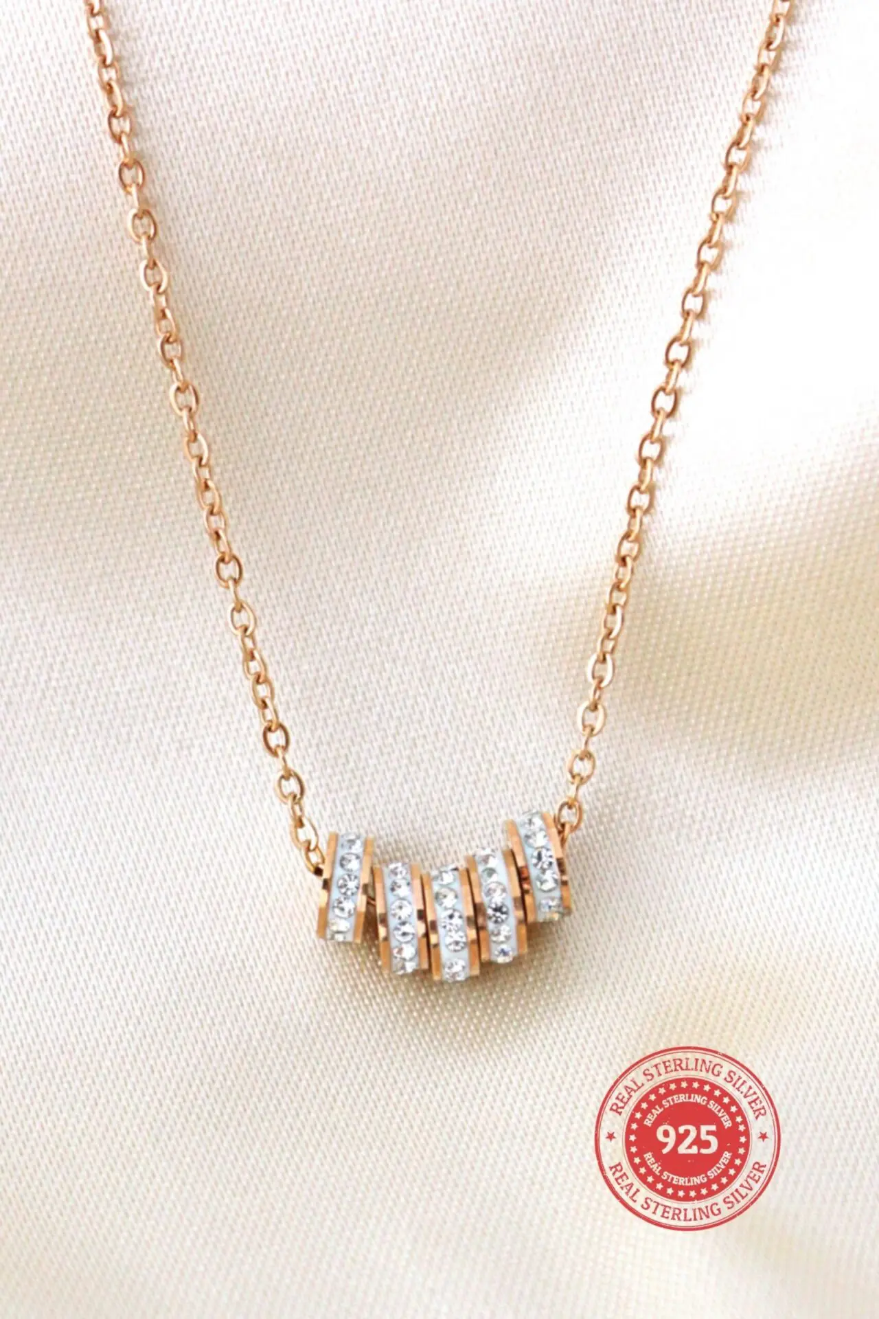 18 karat rose gold filled necklace