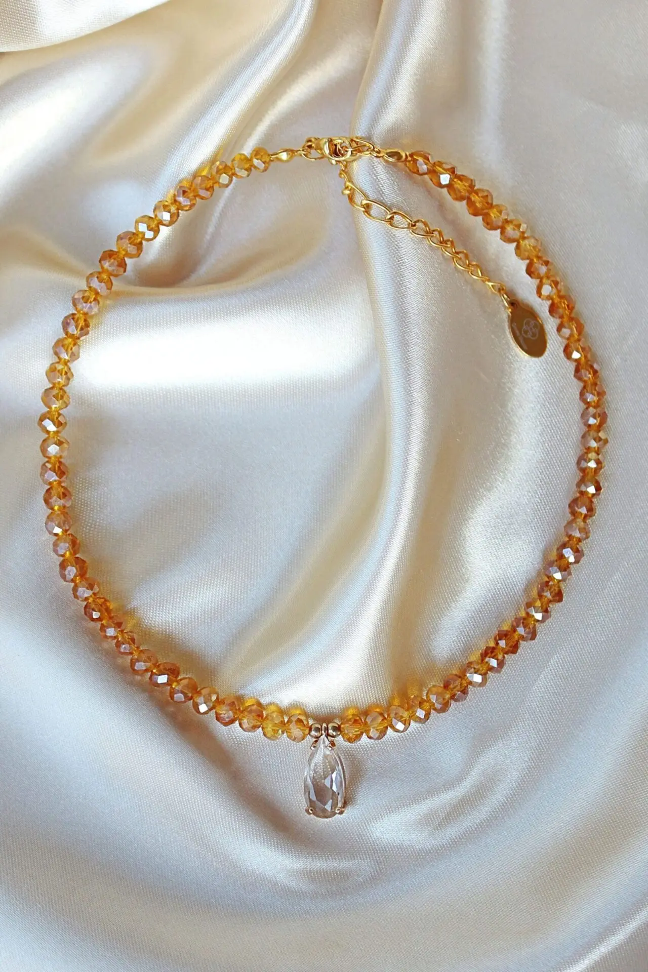 18 karat crystal choker