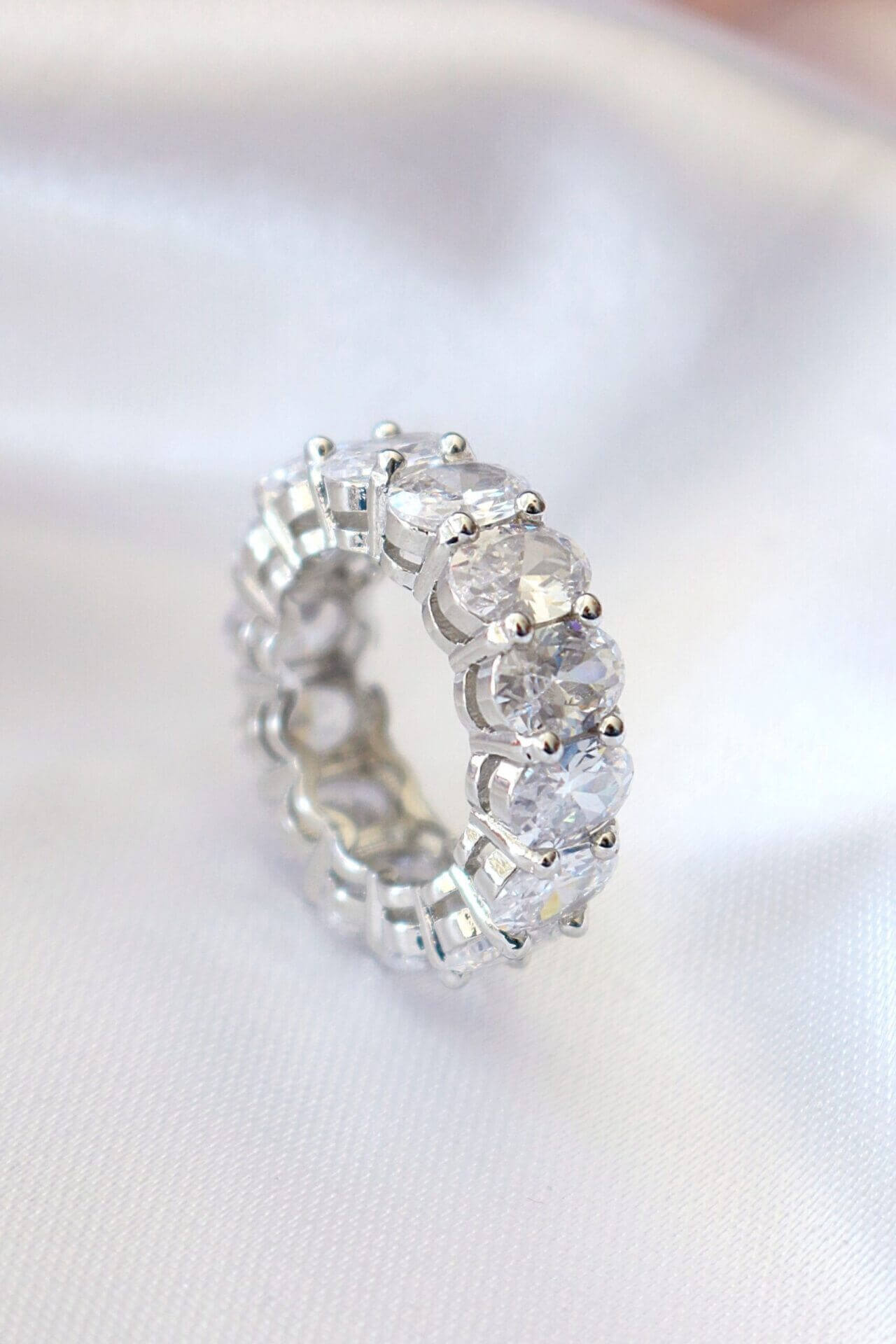 Stamped 925 Silver Eternity Ring 20 S7