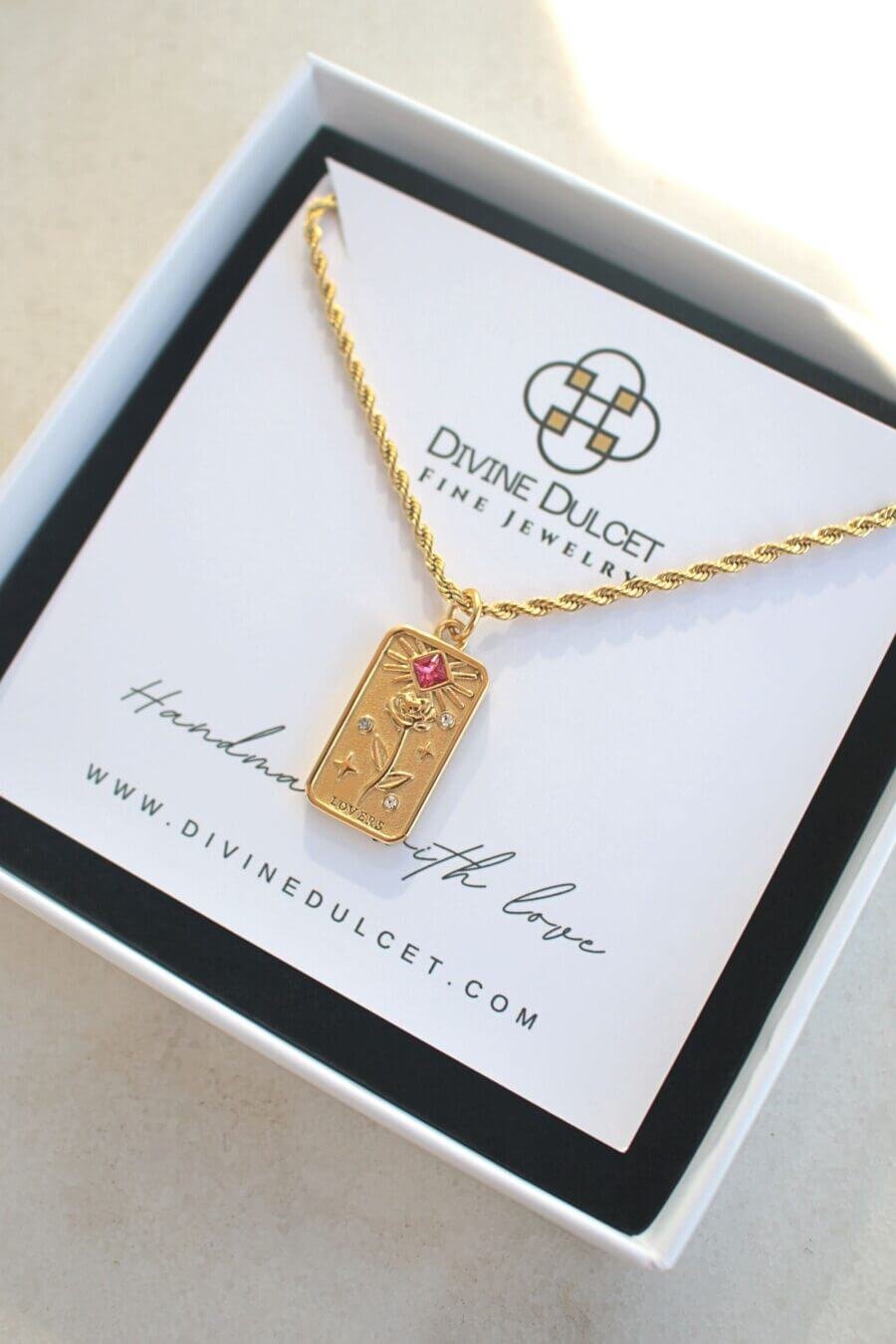Tarot Card Necklace - 24K Gold Necklaces ⋆ DIVINE DULCET