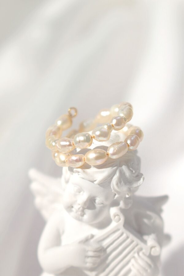 freshwater pearl adjustable ring