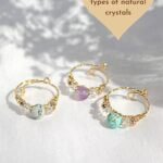 18 karats gold plated crystals rings