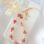 Strawberry quartz phone lanyard