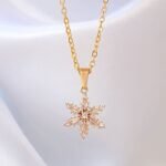 24 karats snowflake necklace