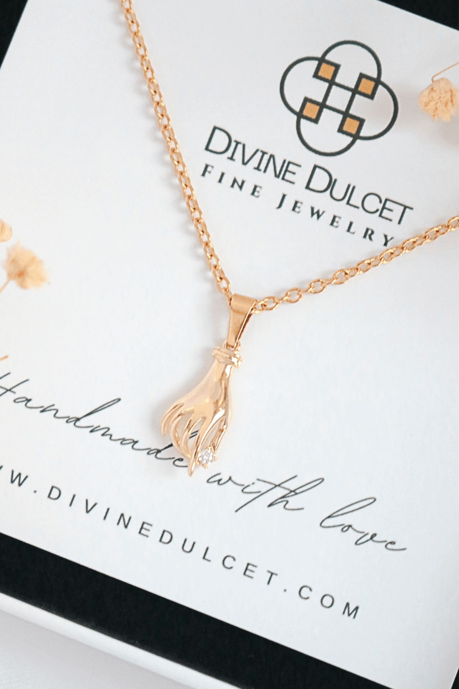 "Magic Hand" | 24K CZ Hand Pendant Necklace