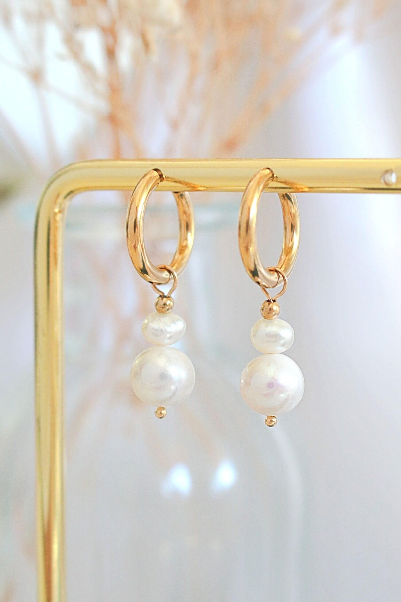Pearl Mesh Earringsmesh artsy bold bohemian Dangle Earrings fresh water  pearls everyday jewelry Earrings gold gold filled gold wrapped pearls hoop  earrings mother of pearl one of a kind pearls Save –