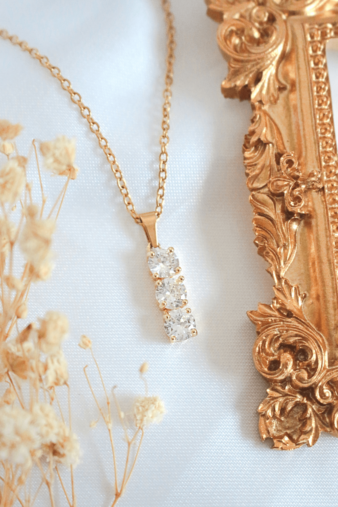 "Marylin" | 24K CZ Drop Necklace