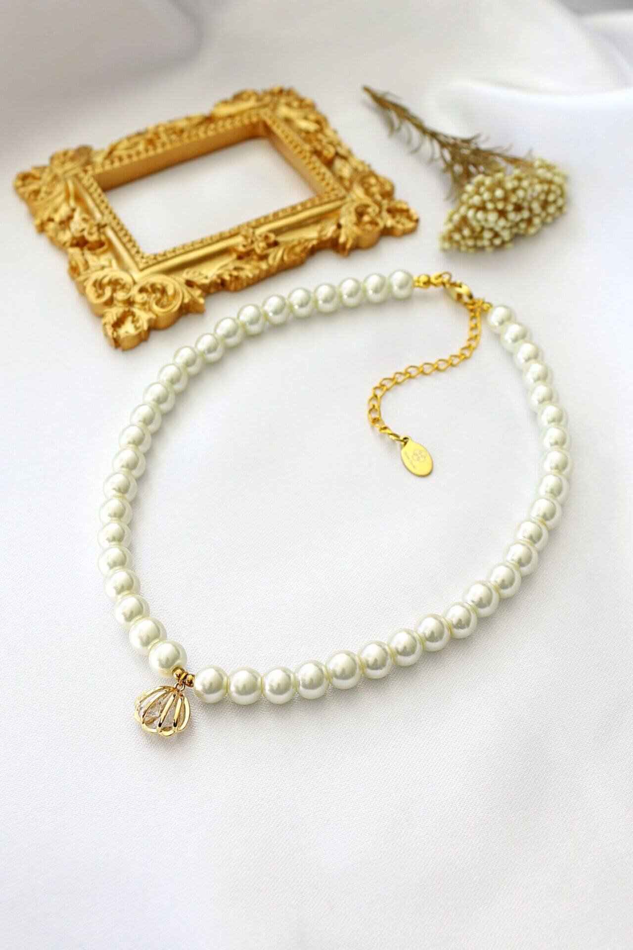 "Ocean Treasure" | 24K Czech Pearls Choker