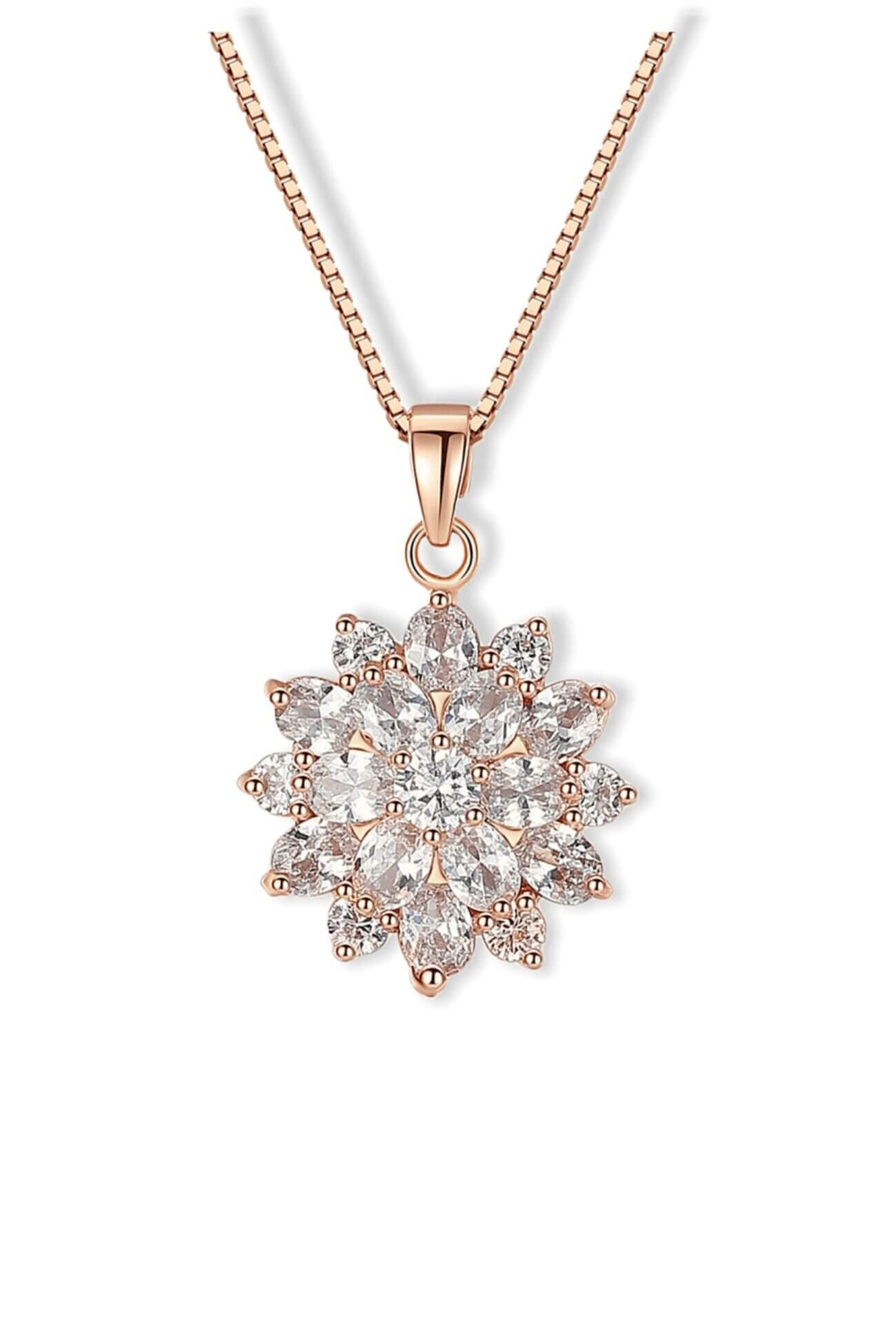 "Diamond Sunflower" | 18K Necklace